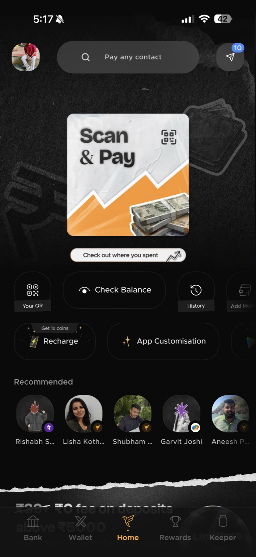 FamPay home screen